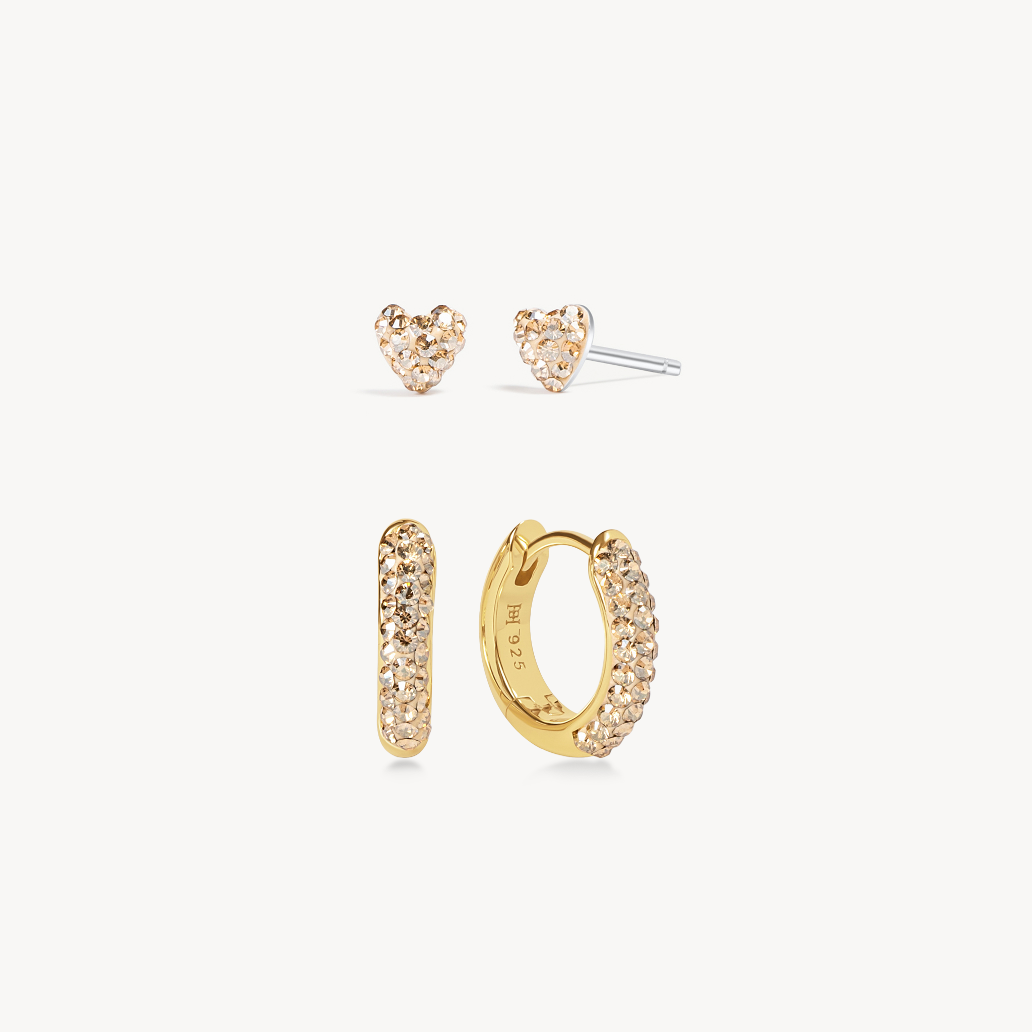 Always On Hoops & Hearts Earring Set