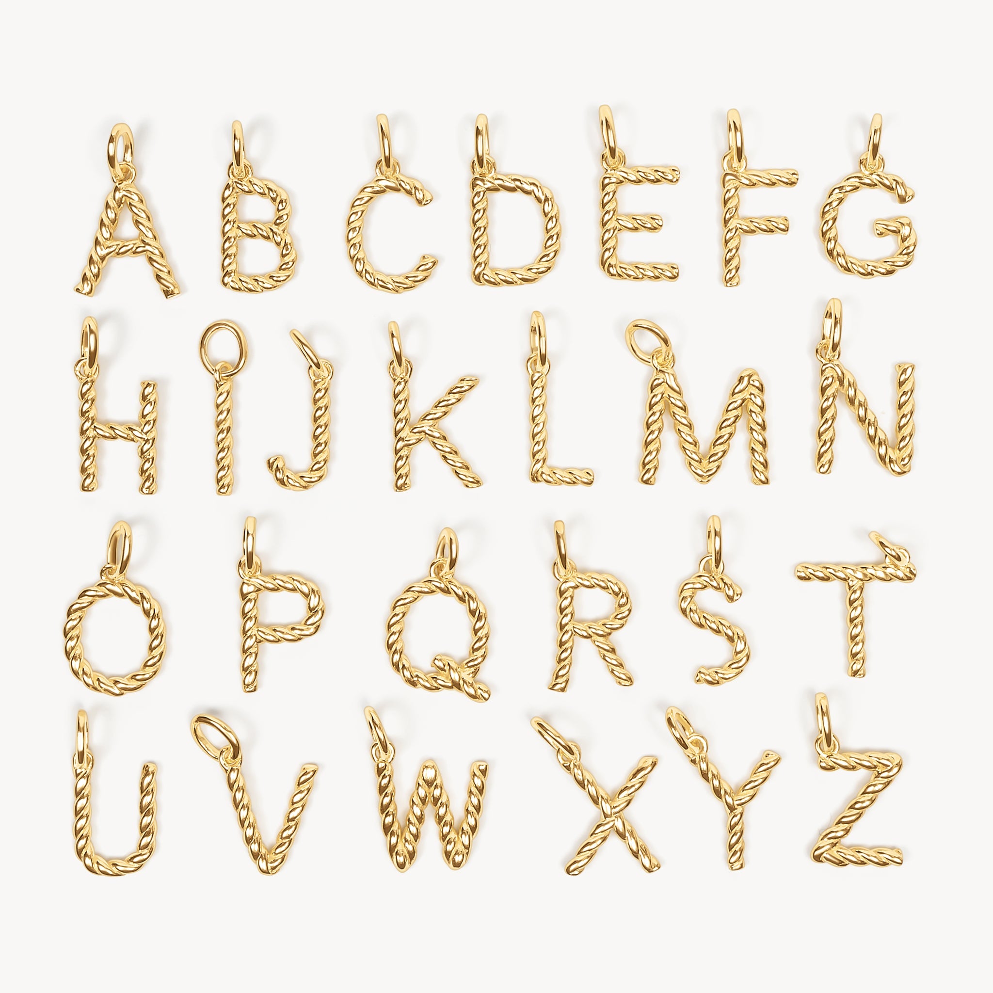 Braided Letter Charm