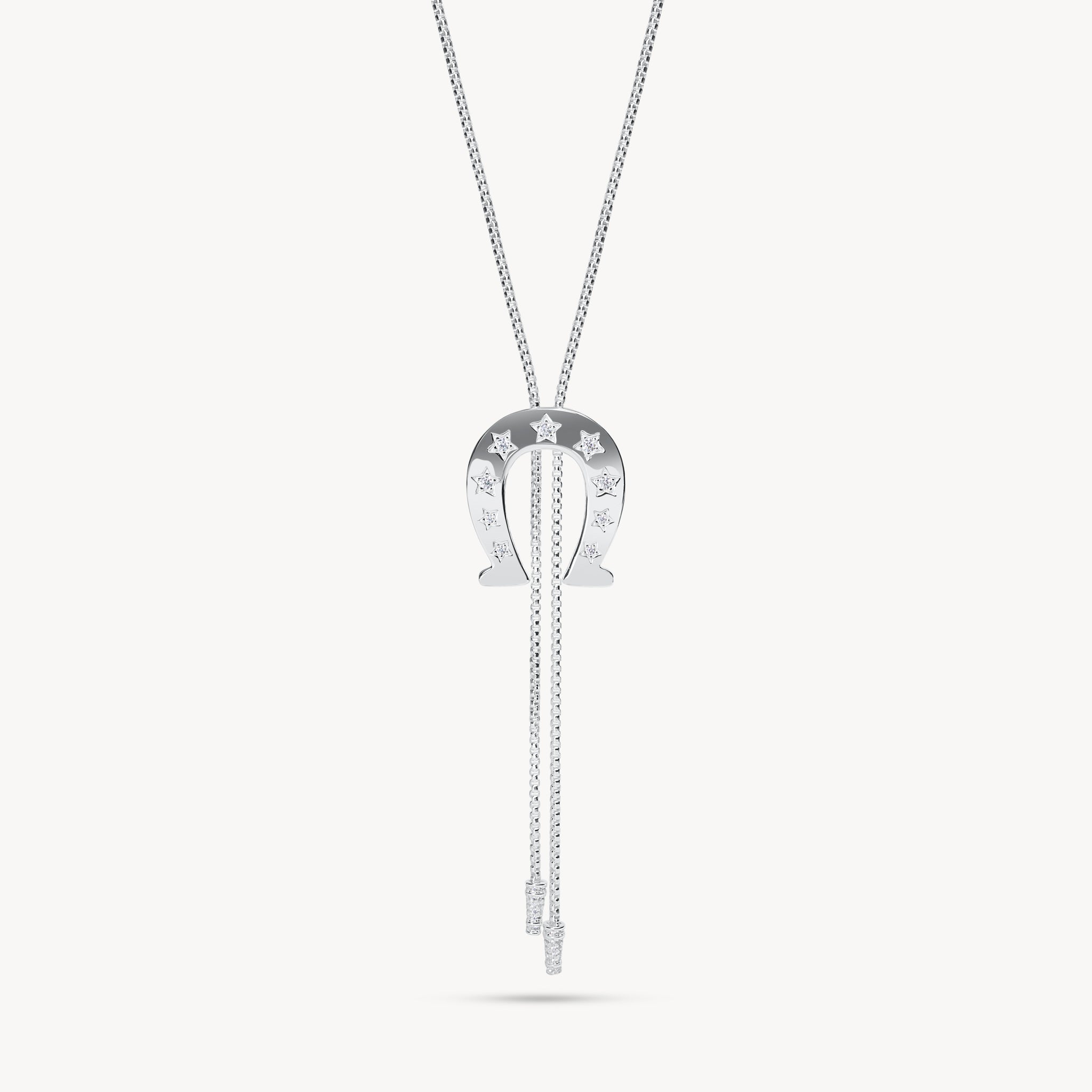 Horseshoe Bolo Tie Necklace