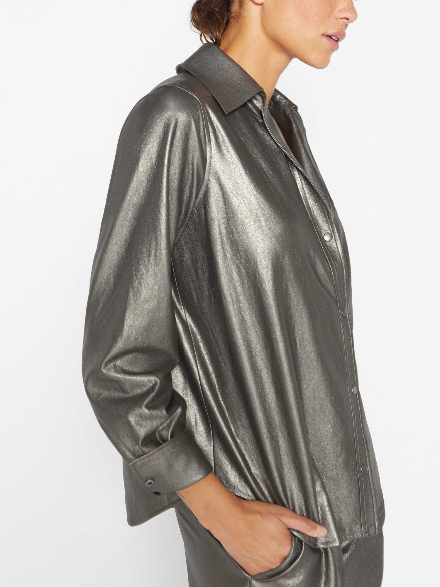 The Vegan Leather Layra Shirt